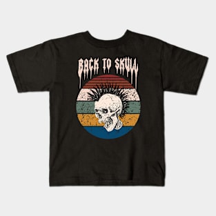 BAKC TO SKULL Kids T-Shirt